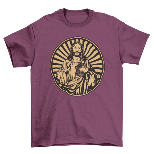 Jesus with synthesizer t-shirt d